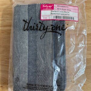Thirty-One Perfect Cents Wallet in Woven Stripe